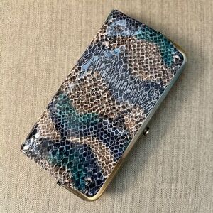 Hobo “Lauren” Snakeskin Clutch Wallet